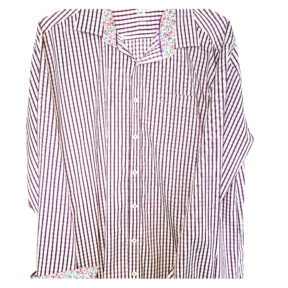 BUGATCHI UOMO REVERSIBLE CUFF SHIRT